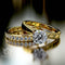 2.0ct Brilliant Cut Diamond Gold Bridal Set - 03US06